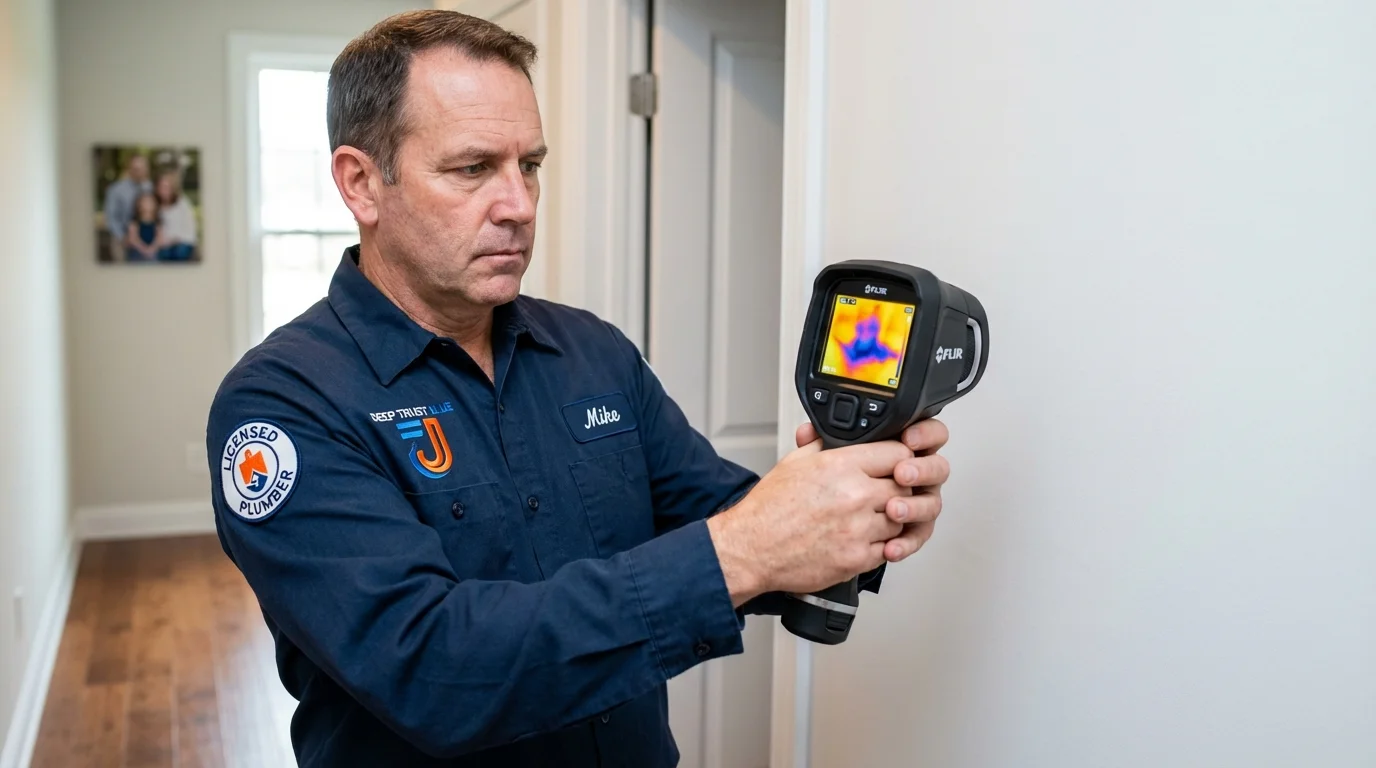 Thermal imaging leak detection by Johns Plumbing LLC in Girardville